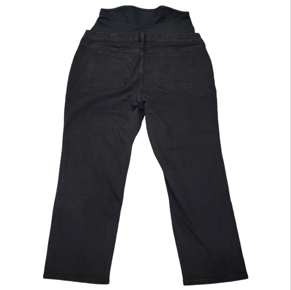 NWT Abercrombie & Fitch Maternity Ankle Straight Black Jeans Women’s 32 Short - Picture 4 of 17